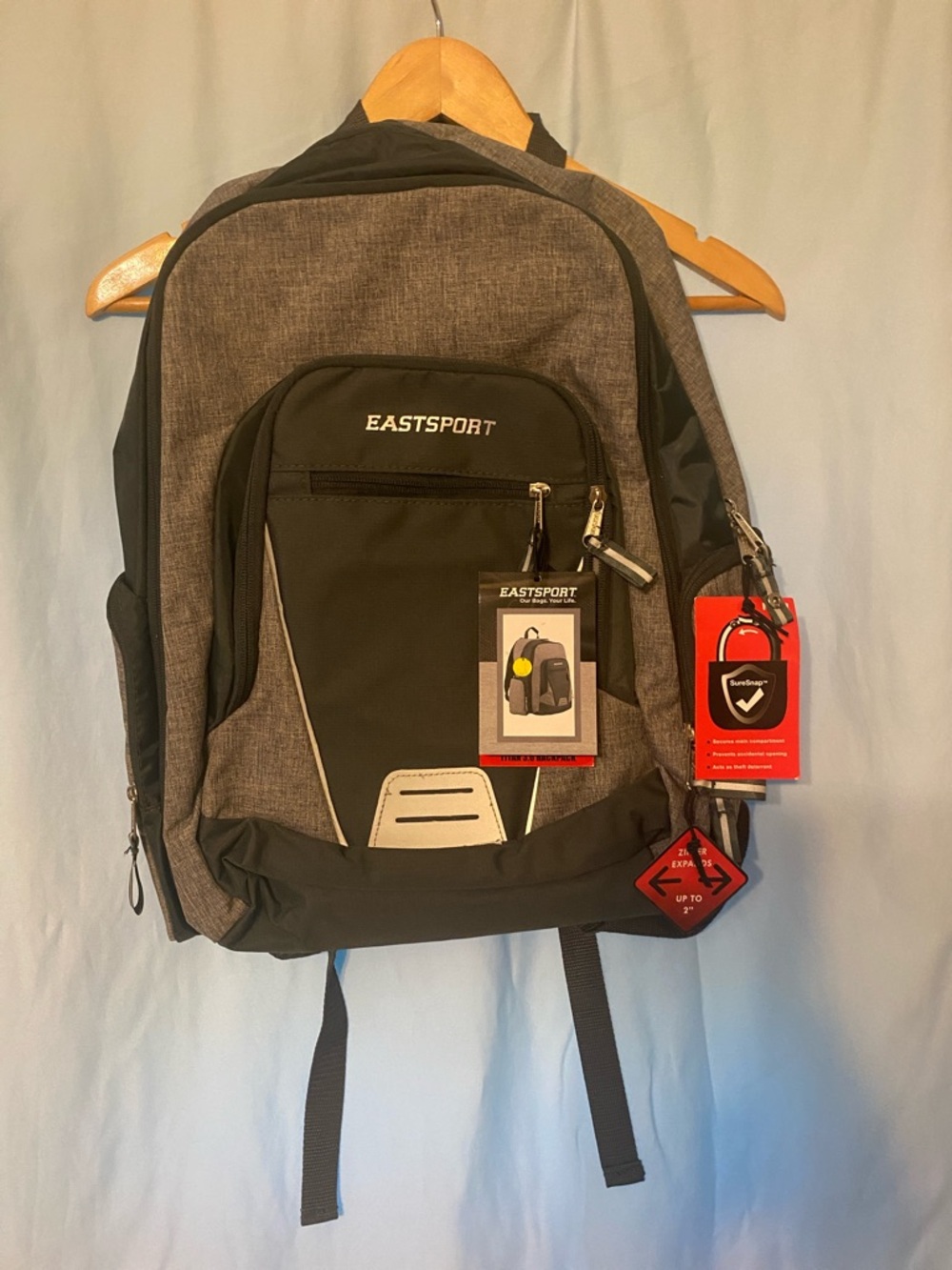 Eastsport Titan 3.0 Grey and Black Everyday Expandable Backpack
